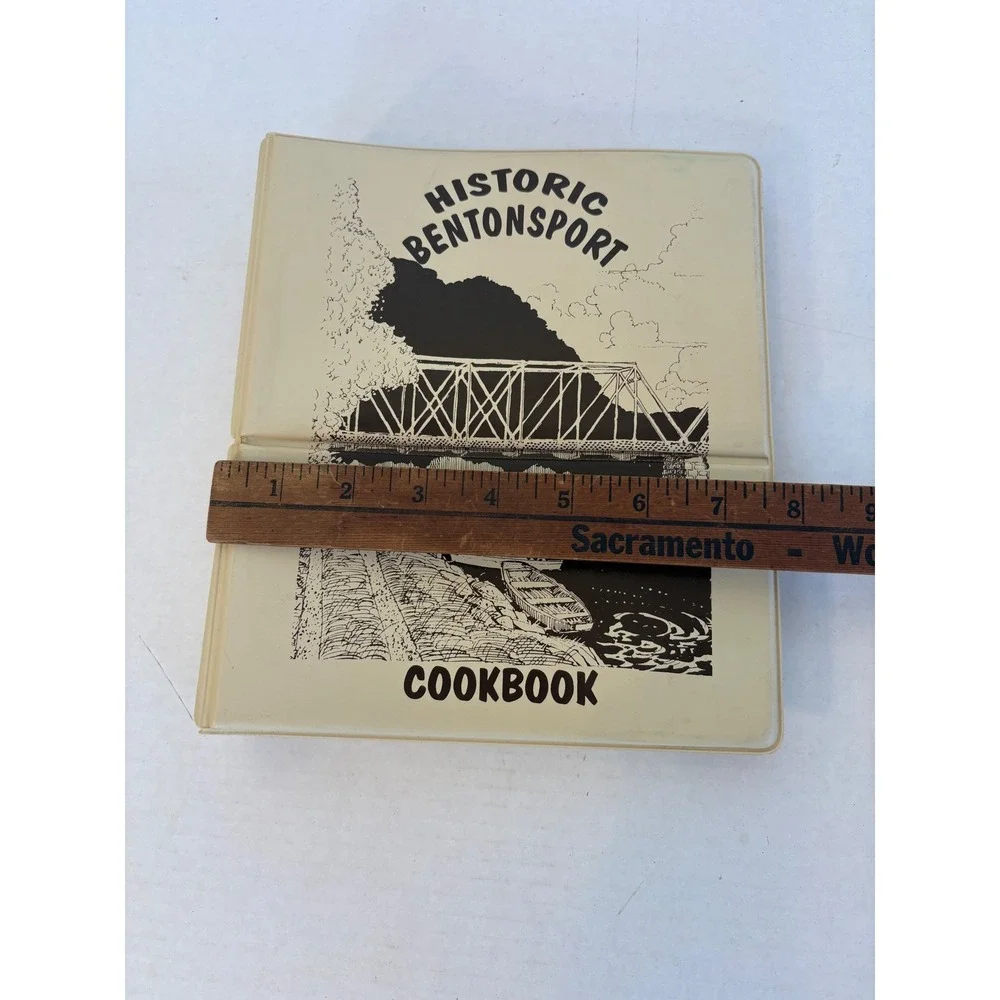 Vintage 1995 Historic Bentonsport Cookbook Iowa Jumbo Jacks 3 Ring Binder